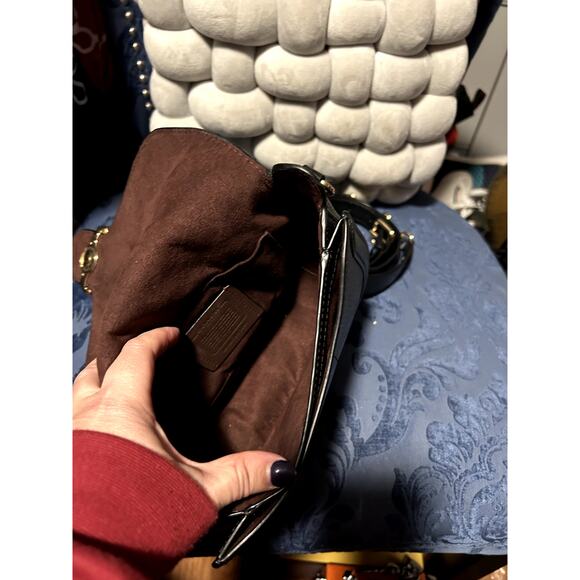 Coach Black Georgie Saddle Bag Crossbody - Picture 8 of 10